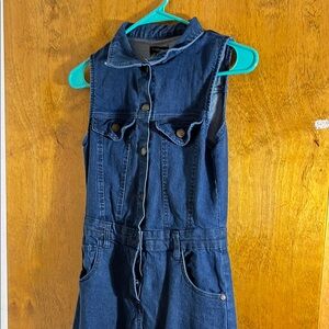 bebe Blue Asymmetrical Denim Dress